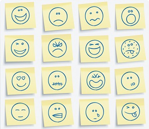 Emoticons postit notes